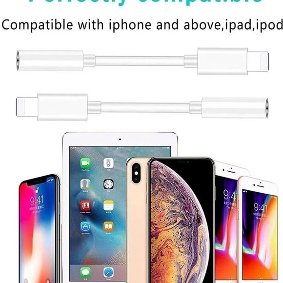 For iPhone Headphone Jack Adapter 3.5mm Audio Aux Cable Earphone Cord Converter - Picture 5 of 8